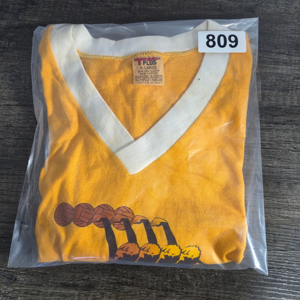 Vintage T Plus Shirt Mens Extra Large Single Stitch 80s Retro Volleyball USA - Picture 12 of 12